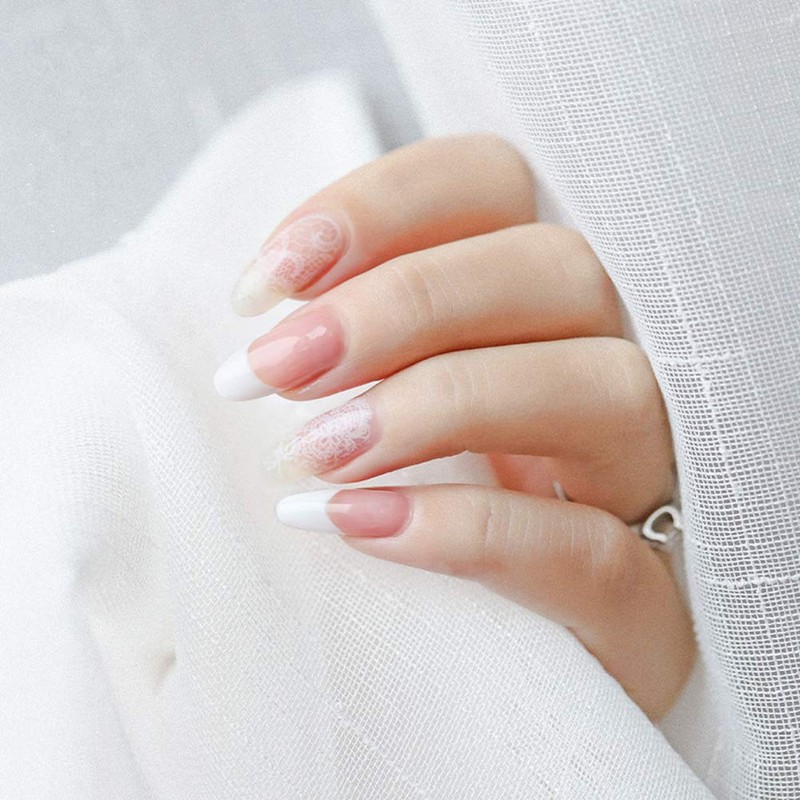 20pcs White Lace Starry Sky Nail Foil Decal Sheet Aluminum
