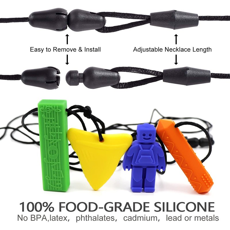 TUXEPOC Collar sensorial para masticar, herramienta sensorial para masticar el