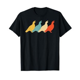Partridge Vintage Retro Bird Quail Grouse Lover 60s 70s Gift T-Shirt