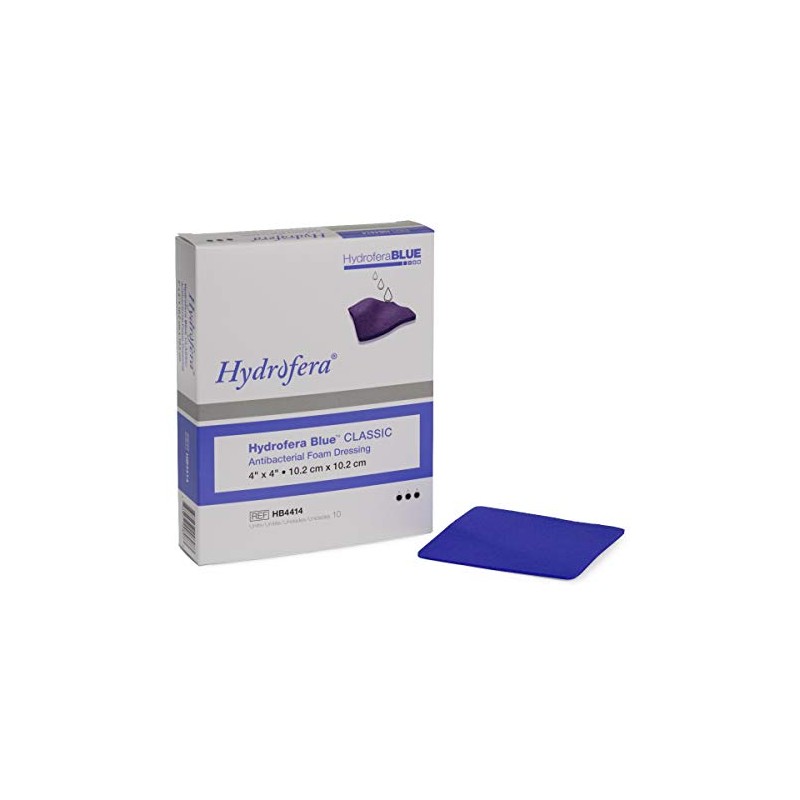 Hydrofera Blue Bacteriostatic Foam Dressing 4" X 4", Box of