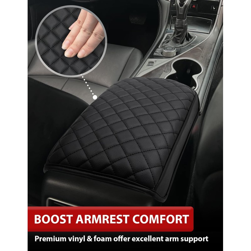 KBH Center Console Armrest Cover for Infiniti Q50 2014-2024, Middle