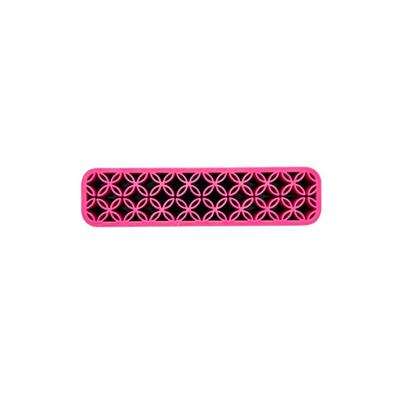 Danielle Silicone Makeup Brush Organizer, Pink and Black