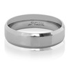Bungsa Stainless Steel Ring with Slanted Edge Highly Polished 6