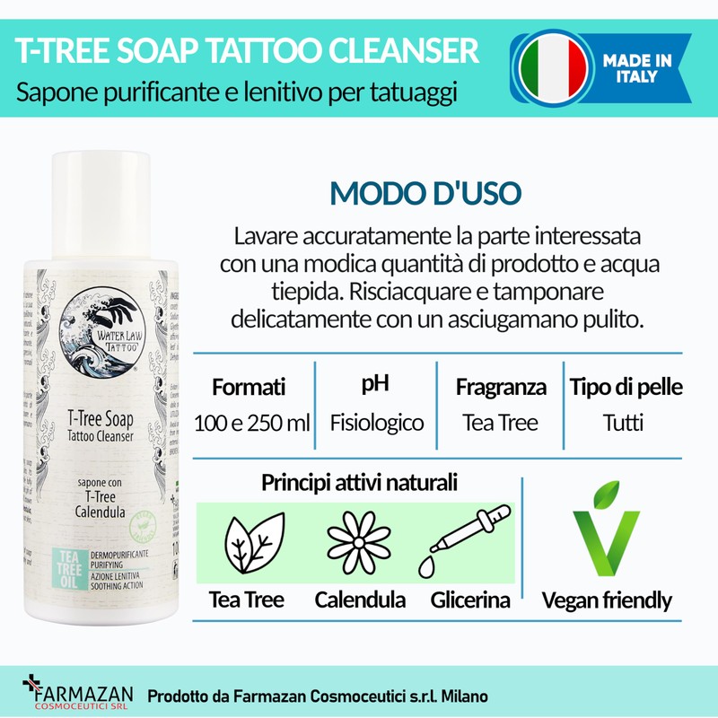 Water Law Tattoo T-Tree Soap Tattoo Cleanser - Sanfte Seife