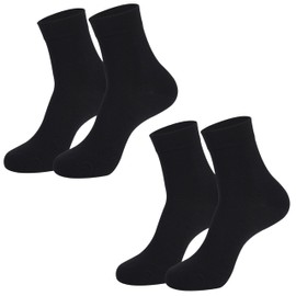 JIFANPAUL Men's Business Socks, Set of 2, Deodorizing, Socks, Deodorizing, Gentlemen, Formal, Casual, Sports, Absorbent, Quick Drying, Breathable, Suitable for Four Seasons, Black