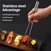 5 Pairs Metal Chopsticks, 316 18/10 Stainless Steel Chopsticks with