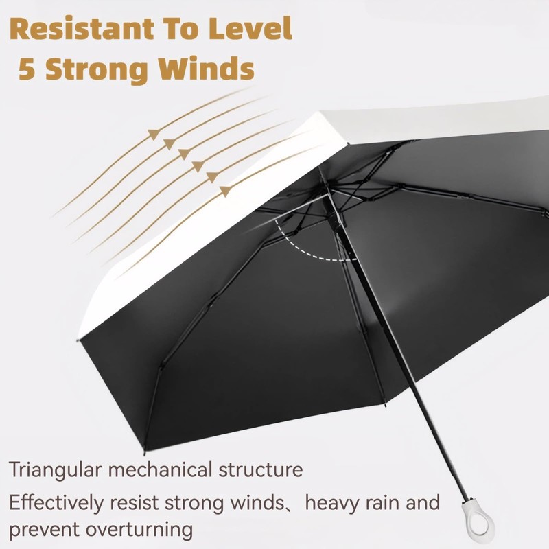 Maizoon Mini Five-fold 6 Ribs Portable UPF50+ Sunshade Pocket Umbrella