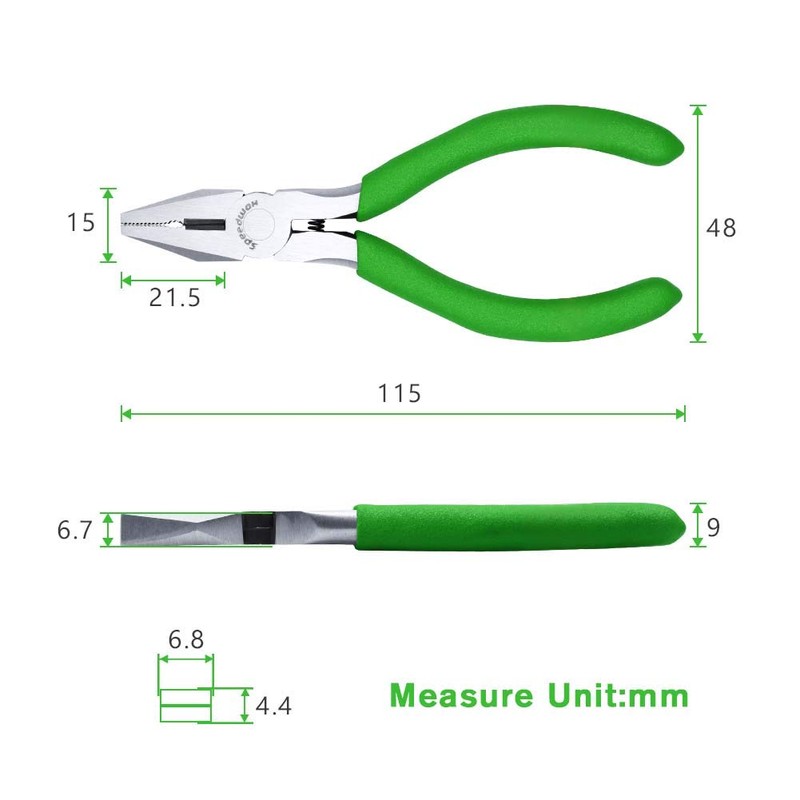 SPEEDWOX Mini Lineman's Pliers with Wire Cutter 4-1/2 Inches Multi