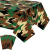 Mixweer Camouflage Plastic Tablecover Camo Tablecloth, 54 x 108 Inch