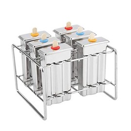 Kit de moldes para paletas de hielo de acero inoxidable, para hacer hielo con bandeja, industrial, cocina, hogar, bricolaje, herramienta para hacer hielo (1 #)
