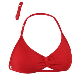 AUROLA Influence Adjustable Strappy Sports Bras for Women,Low Support Seamless Backless Padded Straps Impact Yoga Gym Workout Bra,Chili Red,M