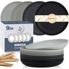 Wrova Wheat Straw Dinner Plates - 9 Inch Unbreakable Set