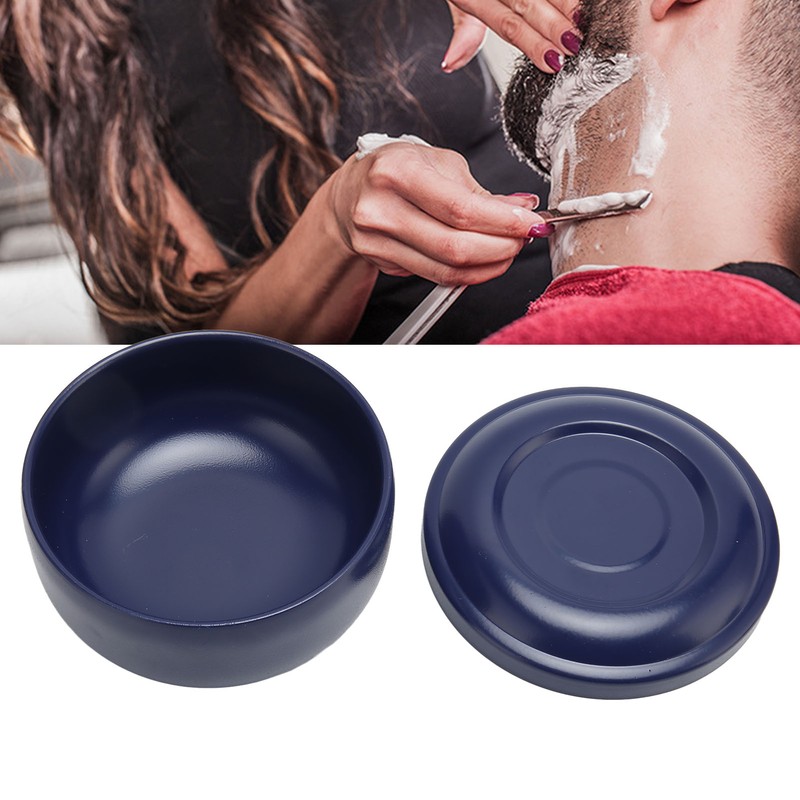 Men Shaving Soap Bowl Dark Blue Wide Mouth Easy To