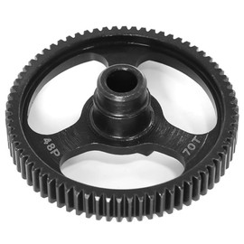 Qloi-LeUe Spur Gear 48T 55T 62T 70T 48P Hardened Steel Gears for Traxxas 1/10 Ford Bronco 4-Tec 2.0/4-TEC 3.0 Upgrade Parts (70T)