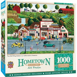 Masterpieces - 1000 Piece Jigsaw Puzzle, The Old Filling Station, Fun for Adults, Family, Kids, 19.25" x 26.75"