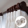 MAGICLULU 2Pcs Silver Curtain Rod Decorative Heads Drapery Pole Finials