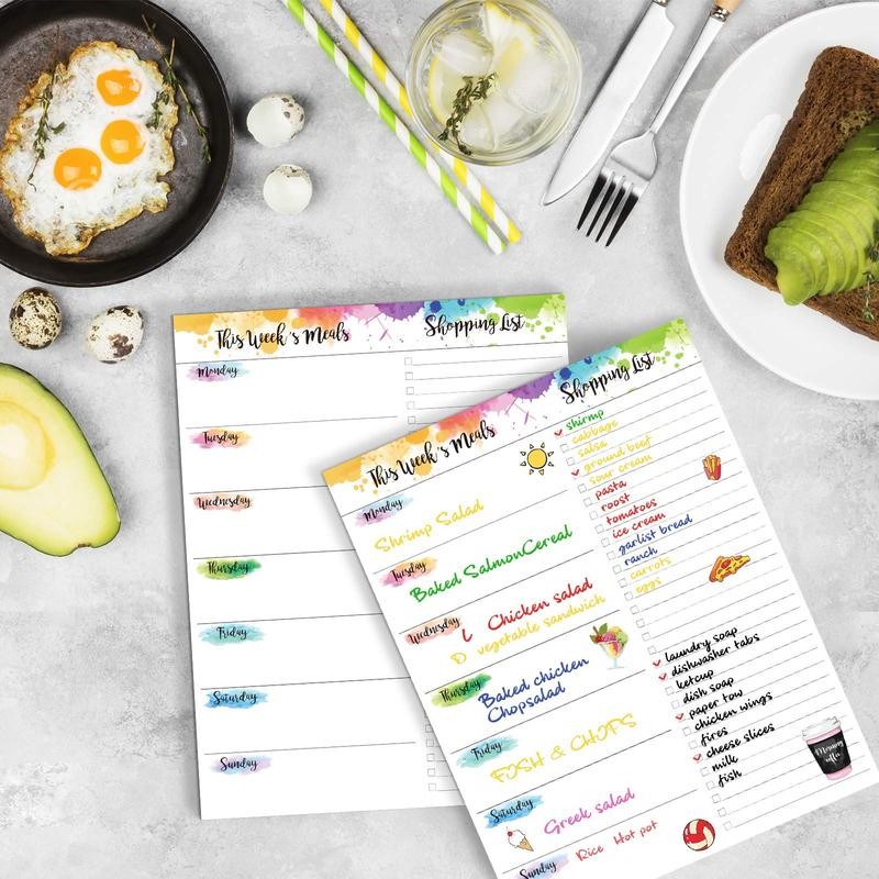 7"x9" Weekly Meal Planner Magnetic Pad (52 Weeks)