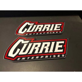 CURRIE ENT’r RACING 2PC SET Decals Stickers offroad bitd ultra4 trail utv 3X7