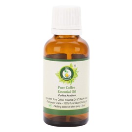 R V Essential Pure Coffee Essential Oil 5ml (0.169oz)- Coffea Arabica (100% Pure and Natural Steam Distilled)
