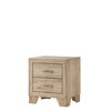 Acme Miquell 2-Drawer Wooden Nightstand in Natural