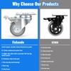 Fixhando 3 Inch Locking Casters Set of 4, Heavy Duty