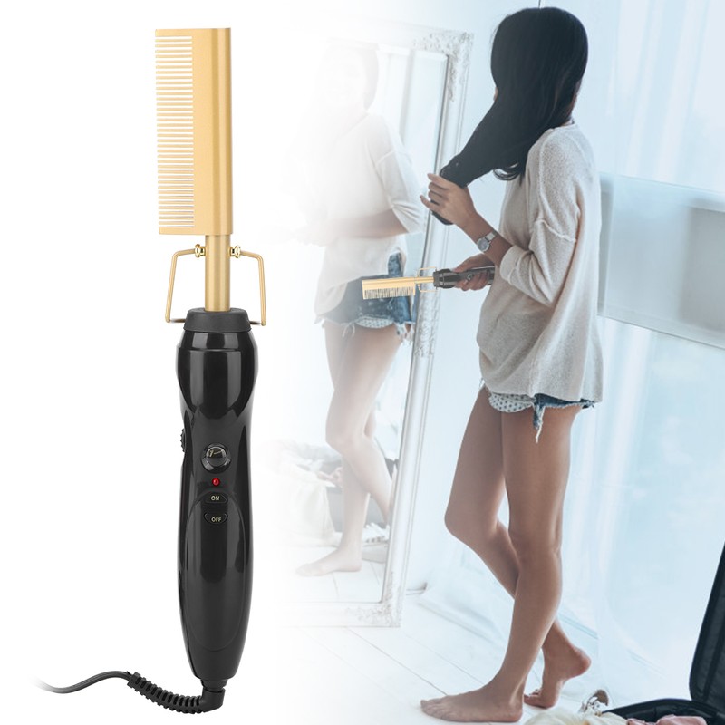 Alloy Electric Hair Straightener Comb Digital Display Hair Styling Tool