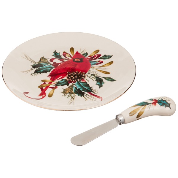 Lenox 863974 Winter Greetings Cheese Plate And Knife Set