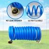 Darnassus Heavy-duty PU Coil Hose, Self-Coiling Garden Hose with Solid