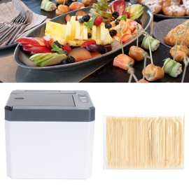 Joyzan Sensor Toothpick Box, Automatic Intelligent Dispenser Smart Infrared Electric Pop up Storage Auto Holder Container 250 PCS Bamboo Wooden Toothpicks Table Home Restaurant Office Kitchen White