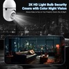 3MP Light Bulb security camera, 360° Auto Tracking, Human Motion