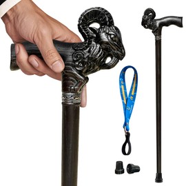 Uoagain Hand Carved Wooden Cane Ultra Lightweight 0.88 lbs Support up to 500 lbs Walking Cane for Men and Women High-end Solid Wood Canes for Seniors with 3 Tips for City Trekking Daily Use