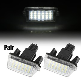 X AUTOHAUX 1 Pair LED License Plate Light White Light Fit for Toyota Camry 2012-2017 for Toyota Avalon 2013-2018 for Toyota Yaris 2012-2021