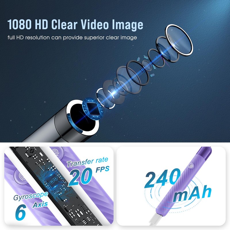 LEIPUT Ear Wax Removal Tool - Ear Cleaner with 1080P
