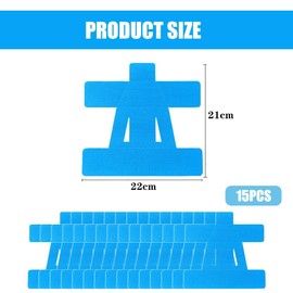 XFSRG Pack of 15 Kinesiology Tape Pre-Cut High-Quality Physio Tape Ideal for Athletes and Fitness Enthusiasts Body Patch for Muscle Support (Blue)