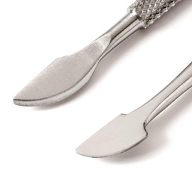 Pusher Remover Kit,2 pieces Cuticle Pusher Clipper Kit Stainless Steel Dual Head Cuticle Pusher Portable Cuticle Pusher and Cutter Set for Nail Cuticle Clean or Remove Gel Polish