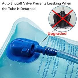 TANNOZHE Hydration Bladder 2 Litre Leak-Proof Water Reservoir, BPA-Free Hydration Pack Replacement Sports Travel Reservoir Hydration Pack Hiking Outdoor, Blue 2 Litres & Brushes, briefcase