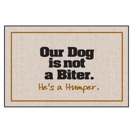 HIGH COTTON Our Dog Not a Biter Indoor/Outdoor Doormat
