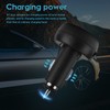 Car Voltmeter, 3 in 1 12V/24V Car USB Charger Thermometer