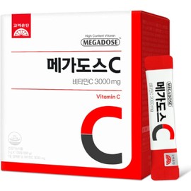 Sookwang Korea MEGADOSE Vitamin C Powder 3000mg | Powder Type | 100s | High Content Vitamin 3g*100 Sticks (Total 300g)