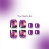 Short Square Press on Toenails Coconut Palm Tree Fake Toe