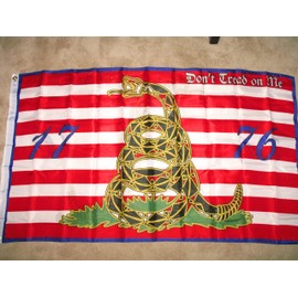3x5 Gadsden Dont Tread on Me 1776 Flag Tea Party Double Sided Two Sided