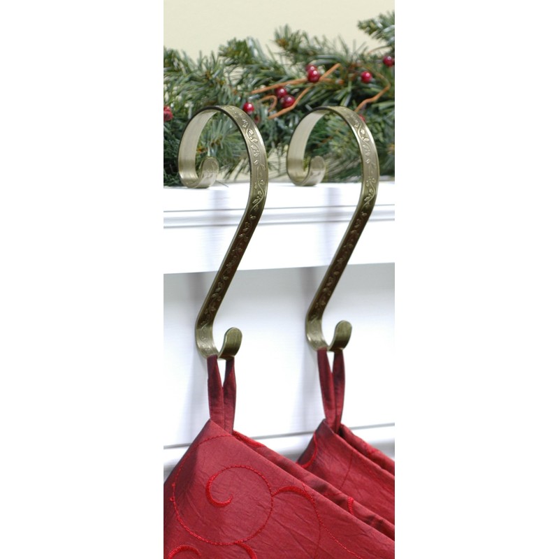 Haute Decor Stocking Scrolls Stocking Hanger - 2 Pack -