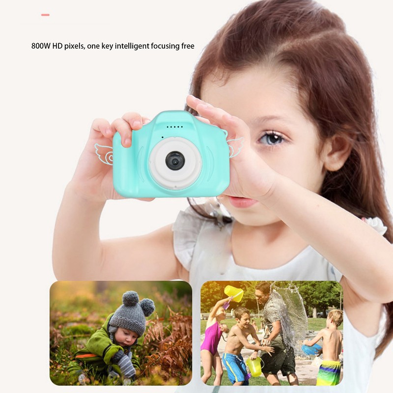 Kids Camera Cartoon Cute Rounded Design 2 Inch IPS Screen