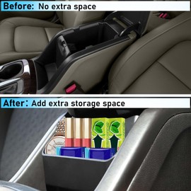 Yumzeco Compatible with Chevy Colorado GMC Canyon Center Console Organizer 2014 2015 2016 2017 2018 2019 2020 2021 2022,Colorado Canyon Console Organizer(Not fit wireless charger armrest box)