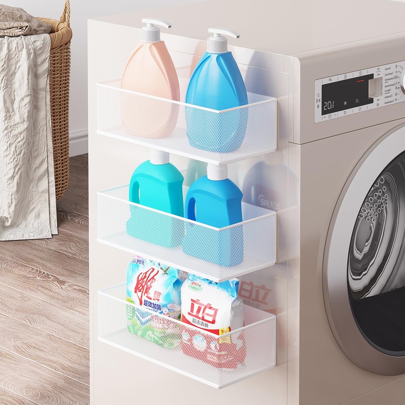 Washing Machine Magnet Storage (White, Width 10.6 x Depth 4.7