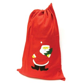 Pack of 2 Jumbo Contemporary Xmas Tree Red Felt Santa Sacks