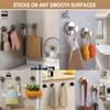 ZESLMG Chrome Suction Cup Hooks for Glass Window, Shower Hook