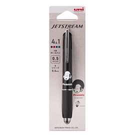 Mitsubishi Pencil MSXE516PN5SBK Multifunction Pen Jet Stream 4&1 0.5 Limited Edition Peanuts Snoopy Black