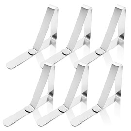 Kalevel Picnic Tablecloth Clips Extra Large Metal Clips Holder Table Cover Clips Table Cloth Non-Slip for Hotel Camping Home Windproof Clip for Thickness up to 6cm (6 Pcs) B)