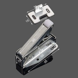 2 X Quick Automatic Door Spring Catch for Press to Open Cupboard Doors and Loft Attic Hatches, Cold-Rolled Steel